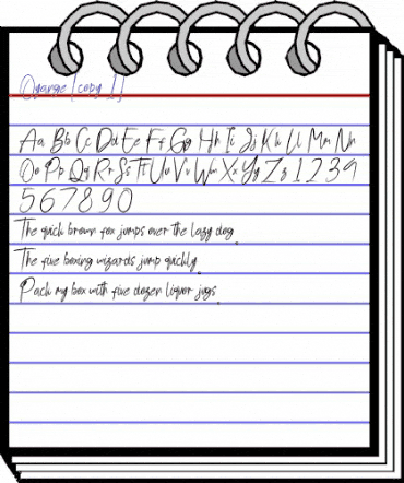 Oyange Regular animated font preview